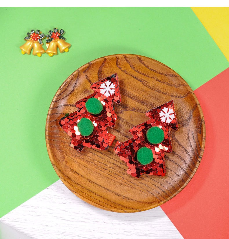 Wholesale Christmas Antler Fabric Hairpins